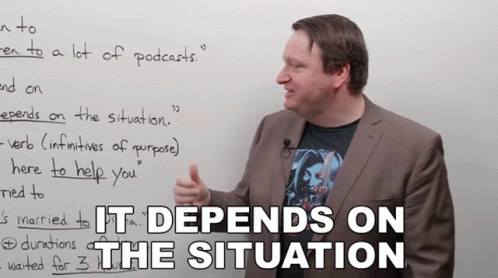 It Depends On The Situation Alex GIF - It Depends On The Situation Alex Engvid GIFs