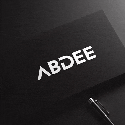 a black business card that says abdee on it