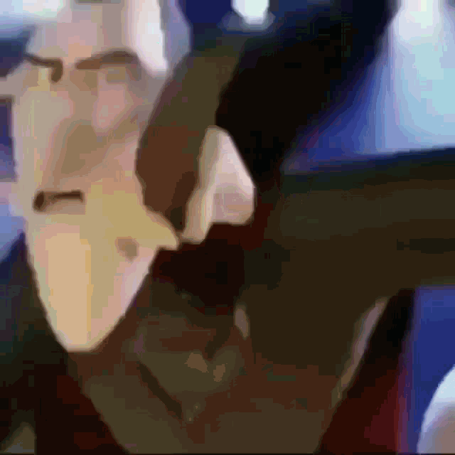 a close up of a cartoon character with his arms outstretched