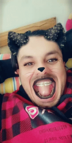 Guy Selfie GIF - Guy Selfie Cat Filter GIFs