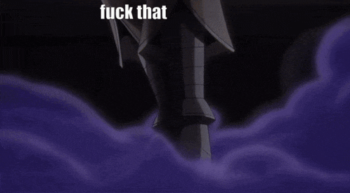 a person is standing in a dark room with a purple smoke coming out of their mouth .