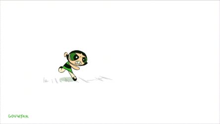 gouwtak is written on the bottom of a cartoon drawing