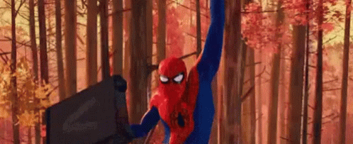 Spider Man Im Out GIF - Spider Man Im Out Swing GIFs