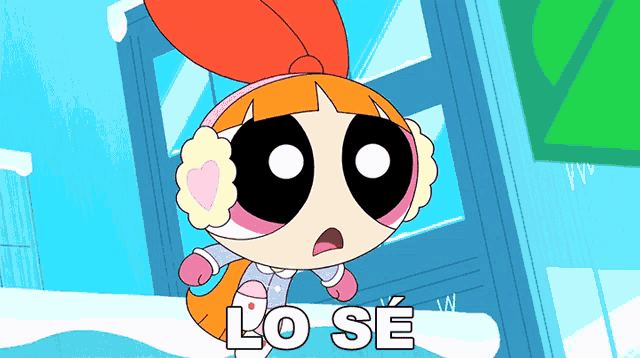 a cartoon character with ear muffs and the word lo se on the bottom