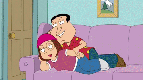 Meg Quagmire Spoon GIF - Family Guy Spooning Watching Tv GIFs