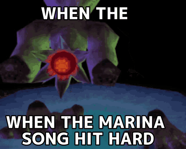 when the marina song hit hard is written in white letters on a black background