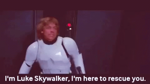 Luke Skywalker Im Here To Rescue You GIF - Luke Skywalker Im Here To Rescue You Starwars GIFs