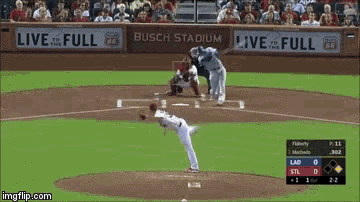 a baseball game is being played in busch stadium
