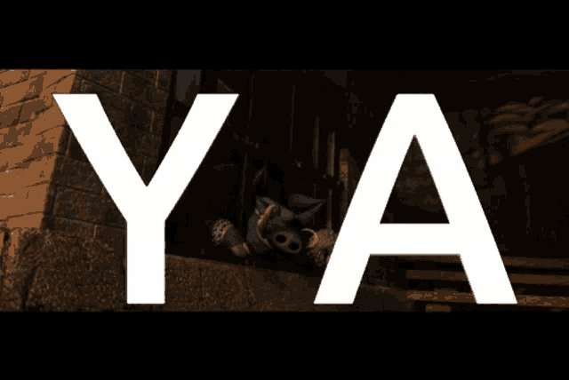 a picture of a cartoon character with the letters ya behind him