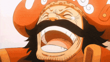 a cartoon of a man with a beard and mustache is laughing with a twitter logo in the corner