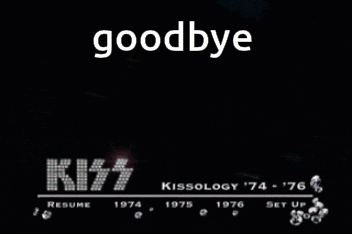 a kiss video that says goodbye on the top