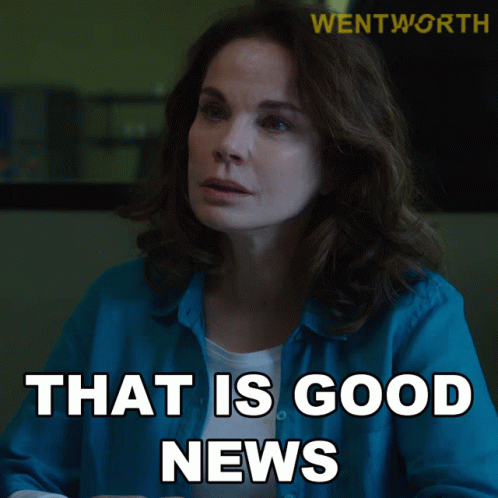 That Is Good News Sonia Stevens GIF - That Is Good News Sonia Stevens Wentworth GIFs