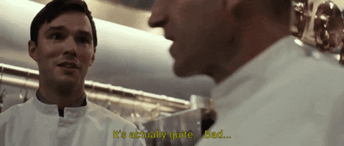 a man in a white shirt says " it 's actually quite bad ... "