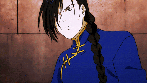 a drawing of a man with a braided hair wearing a blue shirt