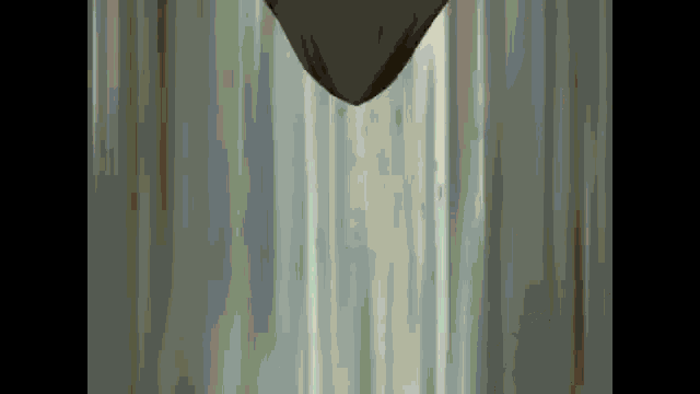 a close up of a person standing in front of a waterfall in a cartoon .