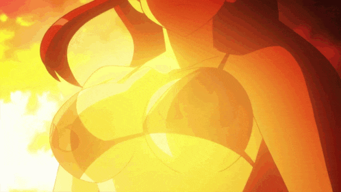 a close up of a woman 's breasts with the sun shining through them