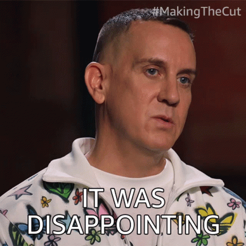 It Was Disappointing Jeremy Scott GIF - It Was Disappointing Jeremy Scott Making The Cut GIFs