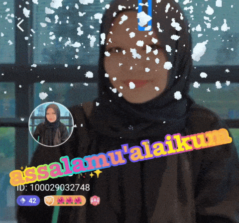 a woman wearing a hijab with the words assalamu ' alaikum on the bottom right