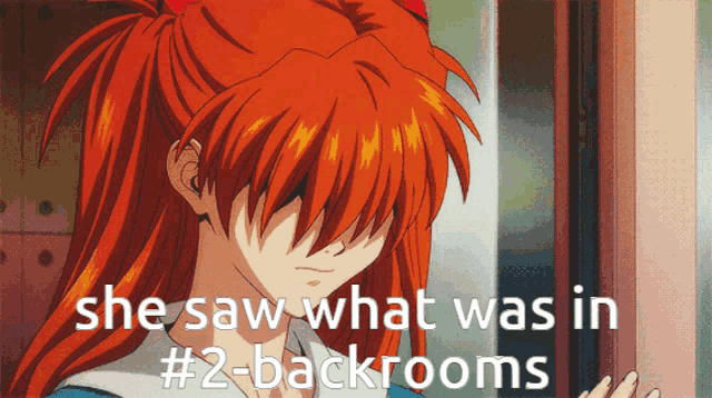 a picture of a girl with a caption that says she saw what was in # 2 - backrooms