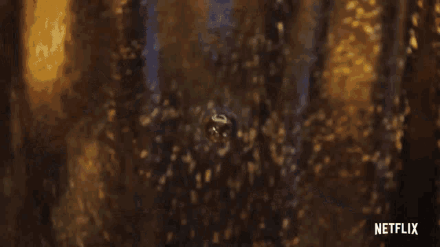 a blurred image of a netflix ad