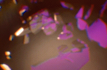 a purple and brown background with a few spots of light