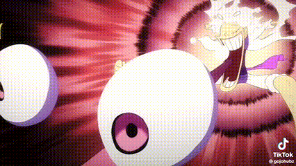 a close up of a cartoon character 's eyes with a purple background and pink eyes .