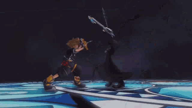 sora from kingdom hearts is holding a key
