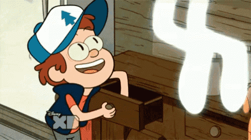 a cartoon character with a xd logo on his back