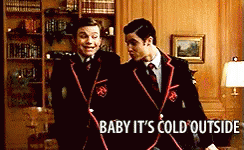 Glee Klaine GIF - Glee Klaine Too Cold GIFs