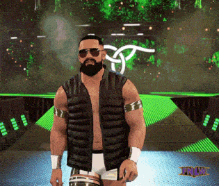 a man with a beard and sunglasses stands on a stage with a tnw logo in the background