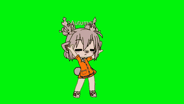 a girl with flowers in her hair is wearing an orange shirt and shorts