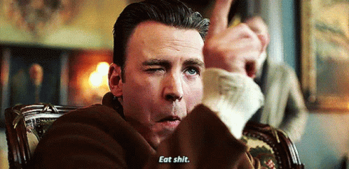 Chris Evans Knives Out GIF - Chris Evans Knives Out Eat Shit GIFs
