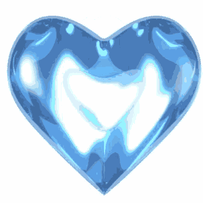 a blue heart on a white background that looks like a sapphire