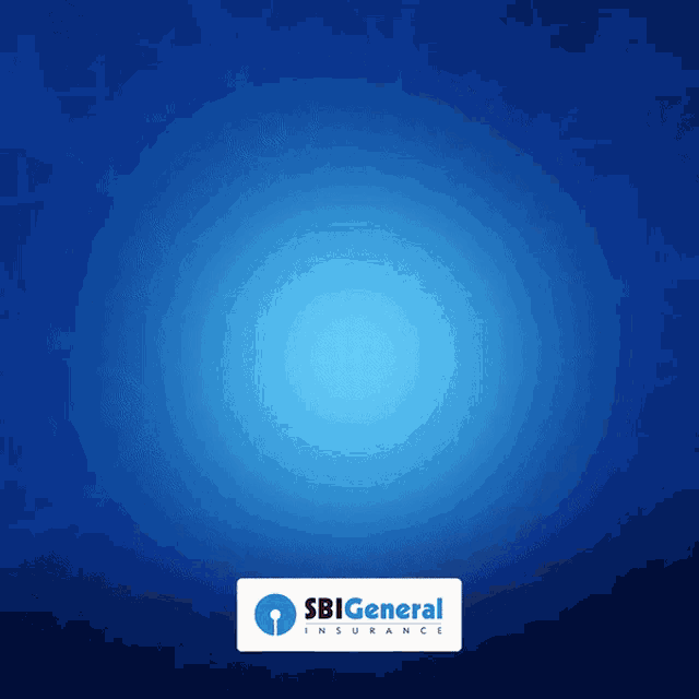 a blue background with a white sbi general insurance logo