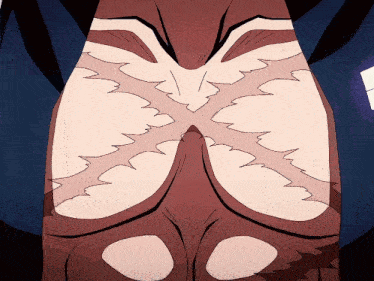 a cartoon drawing of a person 's chest with arrows pointing to the left and right