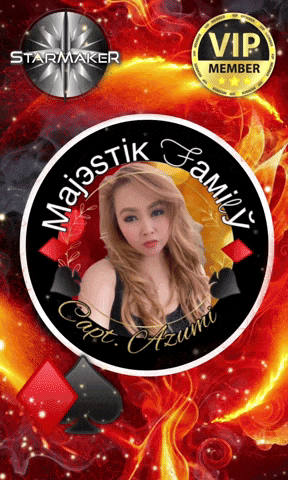 a woman in a circle with the words majestik family on it