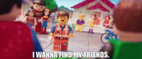 The Lego Movie Emmet GIF - The Lego Movie Emmet I Wanna Find My Friends GIFs