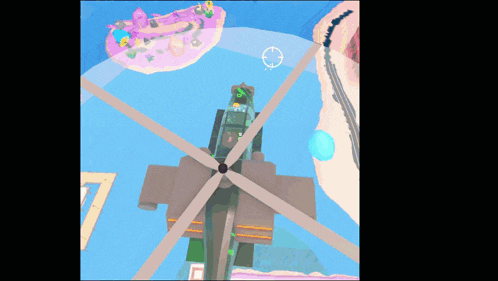 a helicopter in a video game with the number 7 in the bottom right corner