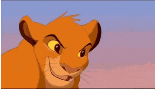 a gif of two lion cubs from the lion king fighting
