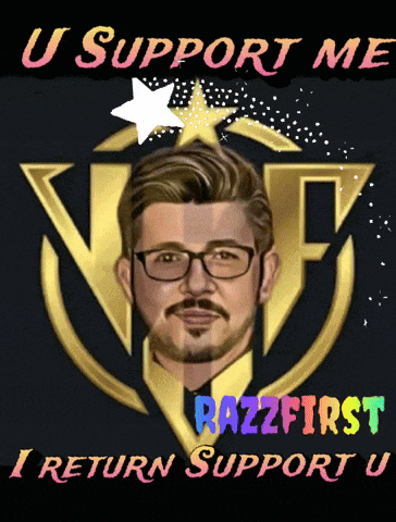 a poster that says u support me razzfirst on it