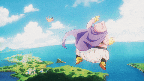 a cartoon character in a purple cape is flying over a green island