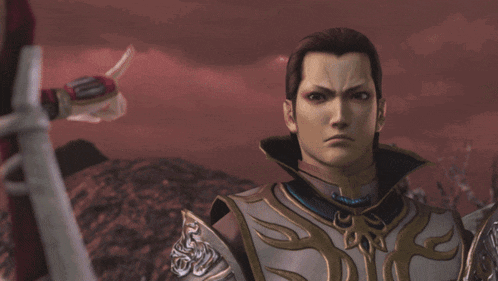 a man and a woman are looking at each other in a video game scene