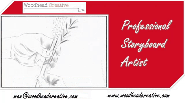 an ad for a professional storyboard artist shows a drawing of a person