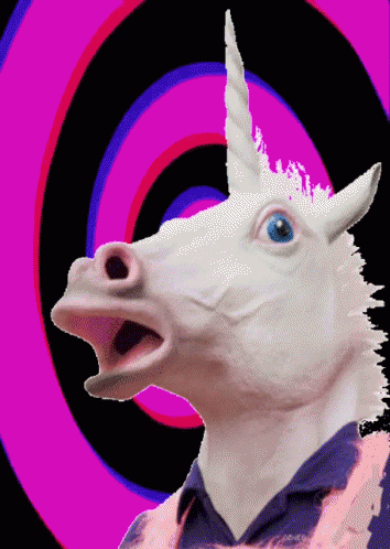 Unicorn Creepy GIF - Unicorn Creepy Trippy GIFs