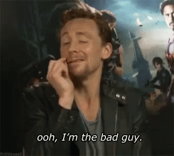 Im The Bad Guy Tom Hiddleston GIF - Im The Bad Guy Tom Hiddleston Eyebrow GIFs