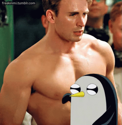 A Little Foreplay GIF - Chrisevans Topless Penguin GIFs