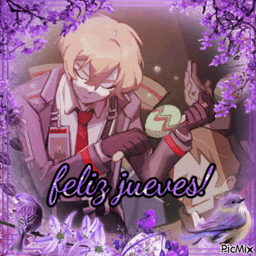 a picture of a man with the words feliz jueves on the bottom