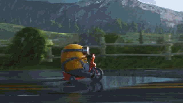 Minion Otto GIF - Minion Otto Tricycle GIFs