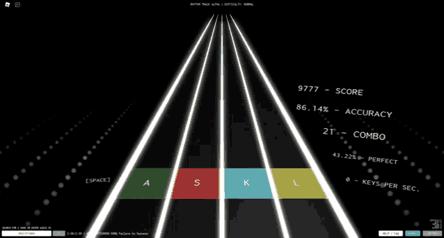 a computer screen shows a score of 9777