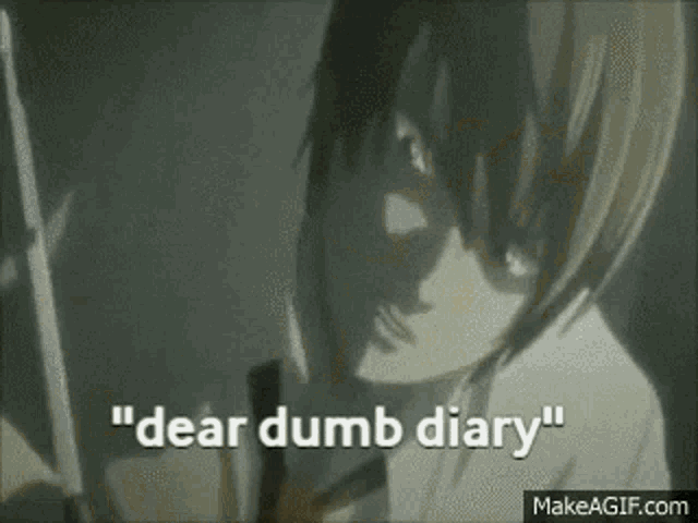 Dear Dumb Diary Nerd GIF - Dear Dumb Diary Nerd Death Note GIFs
